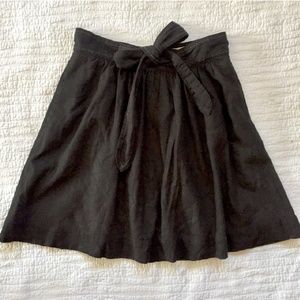 Anthropologie Gidra Linen Tie Waist Circle Skirt
